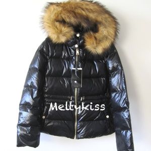zara shiny effect down jacket